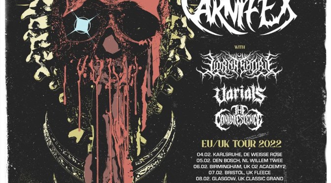 CARNIFEX announce tour with CHELSEA GRIN, LORNA SHORE, VARIALS and THE CONVALESCENCE