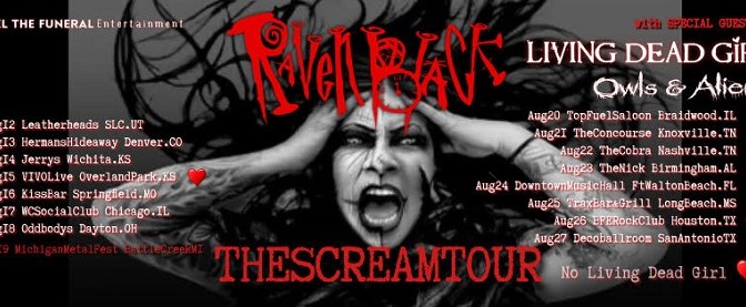 RAVEN BLACK Launches THE SCREAM TOUR Summer 2023 Dates with Special Guests LIVING DEAD GIRL and OWLS & ALIENS!
