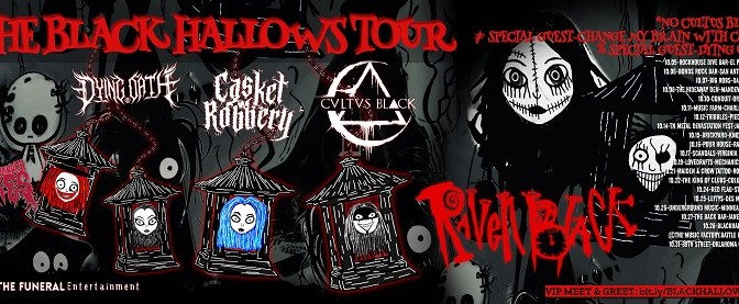 RAVEN BLACK Continues North American Takeover with October 2023 THE BLACK HALLOWS TOUR with CULTUS BLACK, CASKET ROBBERY, and Special Guests CHANGE MY BRAIN WITH CAKES & DYING OATH